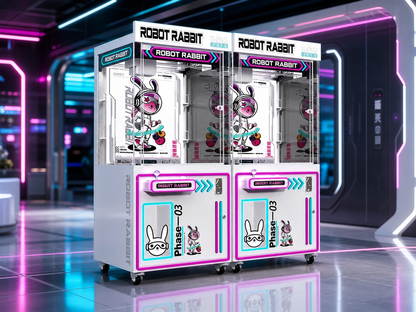 Robot Rabbit Claw Machines: Combining Prize Retail, Entertainment and Futuristic Design Robot Rabbit Claw Machines: Combining Prize Retail, Entertainment and Futuristic Design