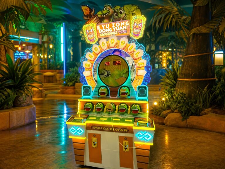 Interactive Crocodile Whack-A-Mole Games Support Family Engagement and Repeat Play